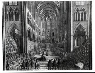 Die Krönung Karls II. in der Westminster Abbey, 23. April 1661